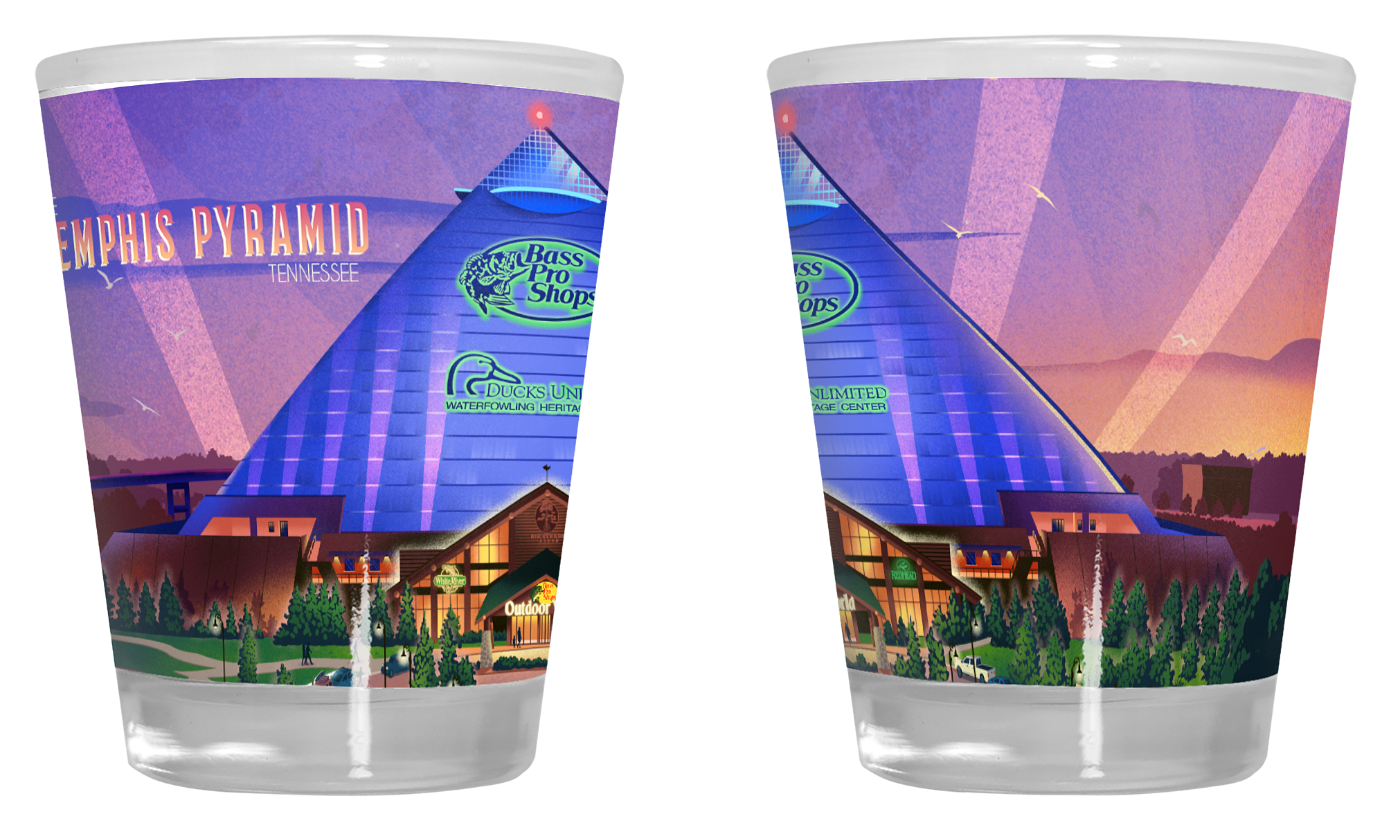 Lantern Press Memphis Pyramid Shot Glass | Cabela's